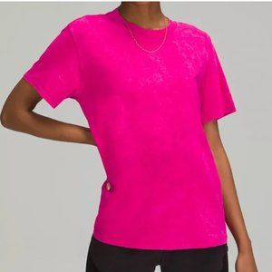Lululemon All Yours Cotton Tee in Cloudy Wash Ripened Raspberry